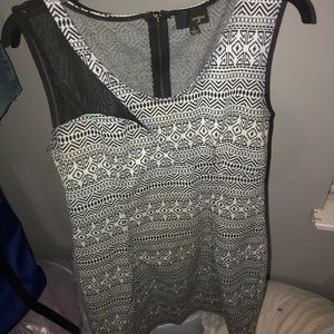 White & Black Patterned Dress 💕